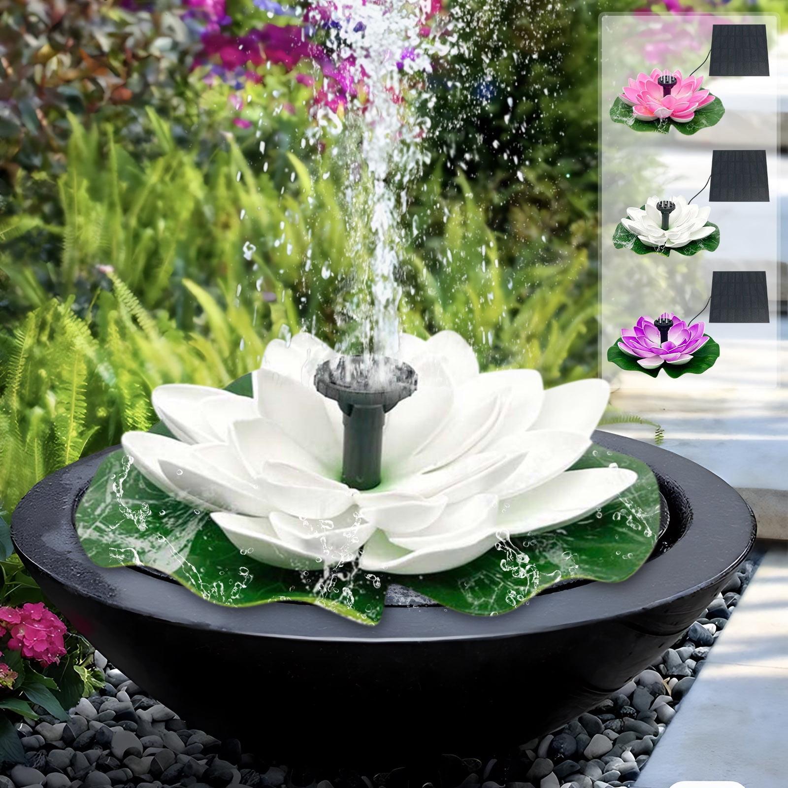Solar Floating Water Fountain with Lotus Leaf