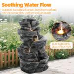 Wharick LED Small Patio Water Fountain