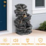 Wharick LED Small Patio Water Fountain