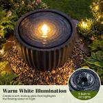 17.5” Round Sphere Water Fountain with LED Lights