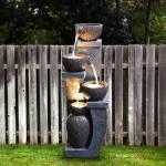 Cascading Bowl and Jar Water Fountain with LED
