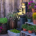 Cascading Bowl and Jar Water Fountain with LED