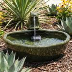 Solar Frog Ceramic Water Fountain
