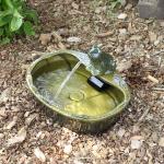 Solar Frog Ceramic Water Fountain