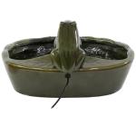 Solar Frog Ceramic Water Fountain