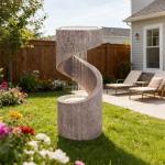 28" 3-Tier Square Column Water Fountain