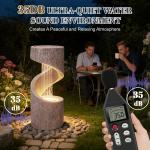28" 3-Tier Square Column Water Fountain
