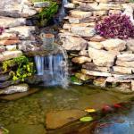 Bamboo Outdoor Fountain with Waterfall Spout