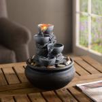 Tabletop Zen Waterfall Fountain with LED Lights