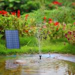 Solar Fountain Pump with 6 Nozzles and Pipe