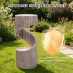 28" 3-Tier Square Column Water Fountain