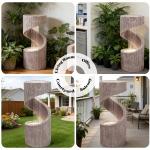 28" 3-Tier Square Column Water Fountain