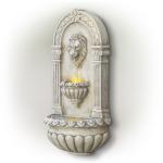 Lion Head Wall Fountain with LED Lights, 32