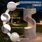 28" 3-Tier Square Column Water Fountain