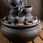 Tabletop Zen Waterfall Fountain with LED Lights