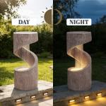 28" 3-Tier Square Column Water Fountain
