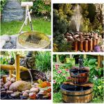 Solar Fountain Pump with 6 Nozzles and Pipe