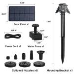 BN-LINK Solar Fountain Pump with 5 Nozzles