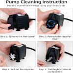 Ultra Quiet 550GPH Mini Fountain Submersible Pump