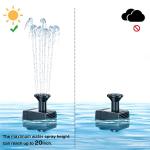 BN-LINK Solar Fountain Pump with 5 Nozzles