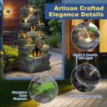 Haverchair 10-Tier Cascading Rock Water Fountain