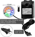 15W Submersible Fountain Pump with LED Light
