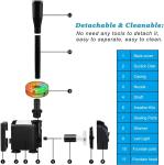 15W Submersible Fountain Pump with LED Light