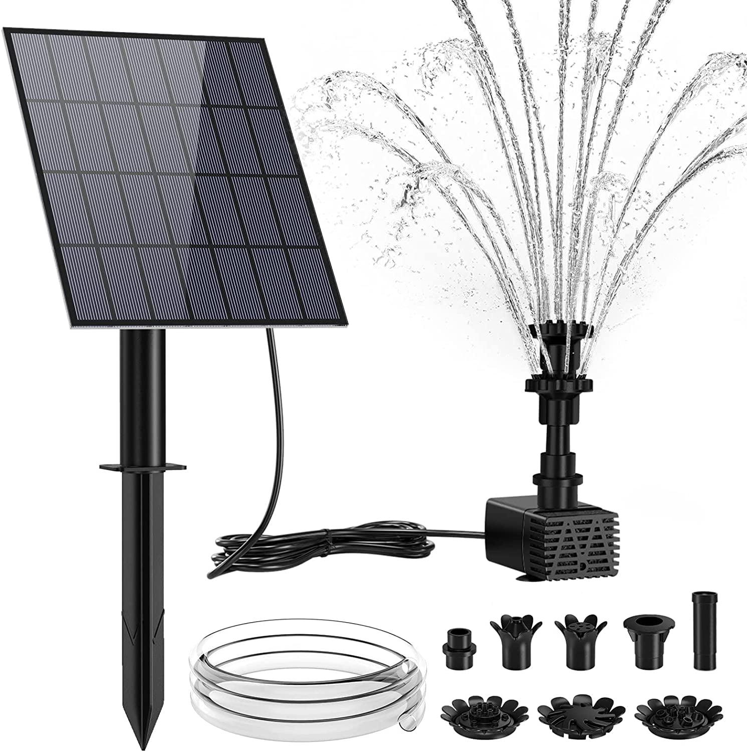 AISITIN 3.5W Solar Fountain Pump for Outdoors