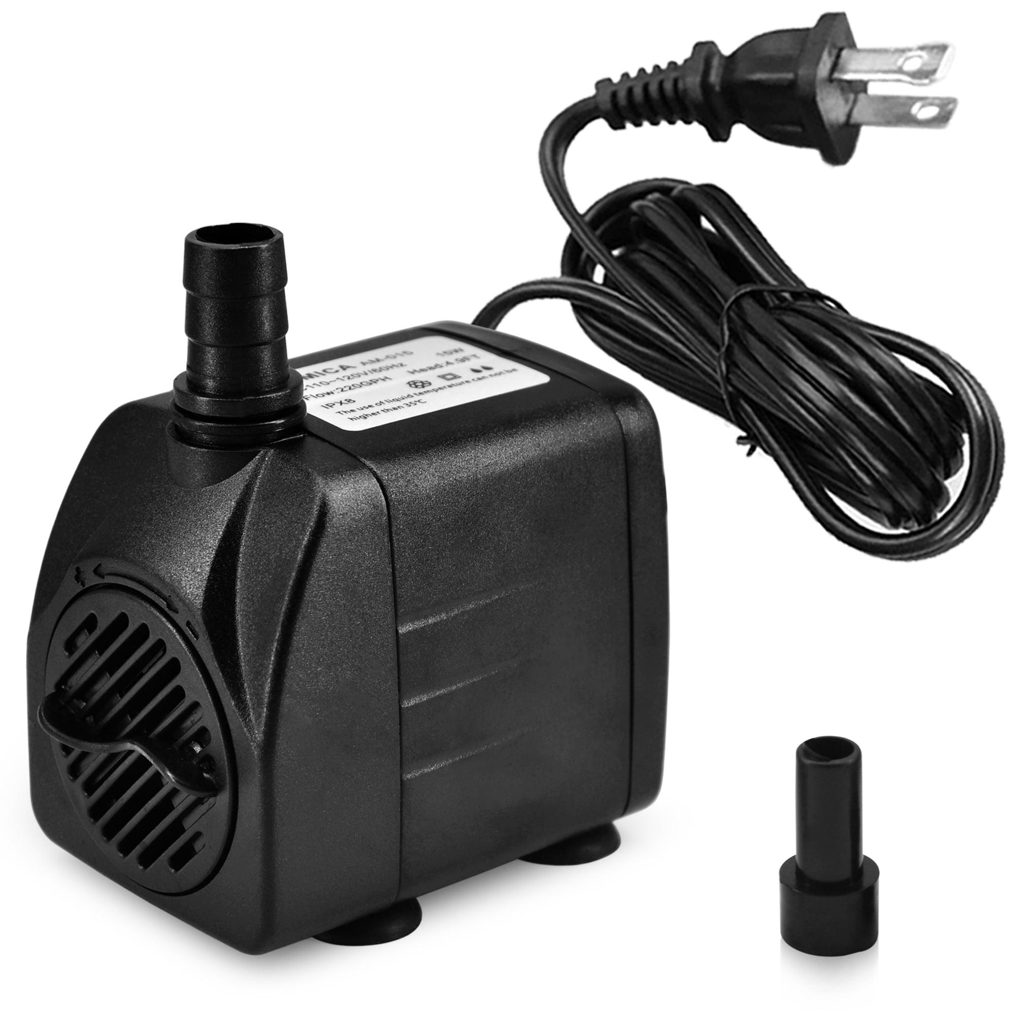 220 GPH Submersible Pump for Fountains and Ponds