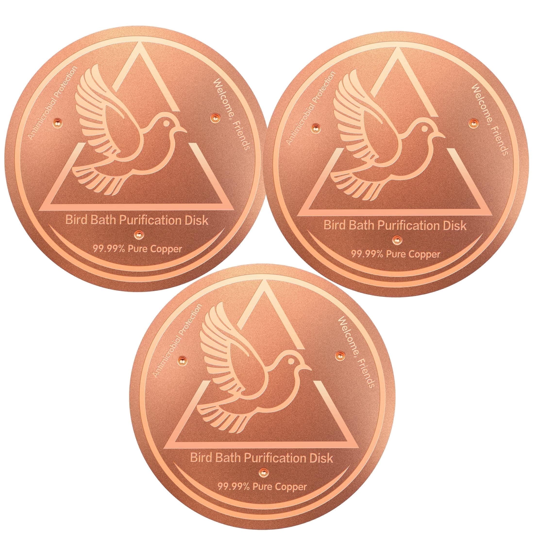 Copper Water Purification Tablets for Bird Baths 3-Pack