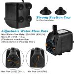220 GPH Submersible Pump for Fountains and Ponds