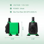 Ultra Quiet 800GPH Submersible Fountain Pump