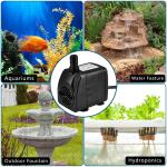 220 GPH Submersible Pump for Fountains and Ponds