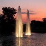 Kasco WaterGlow LED Stainless Steel Pond Fountain