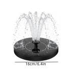 Solar Floating Bird Bath Pond Fountain with 7 Nozzles