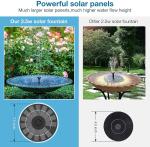 AISITIN Solar Fountain Pump with 6 Nozzles