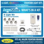 AquaShine 11 Watt LED Fountain Lights with Timer