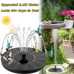 Solar Powered Bird Bath Fountain with 6 Nozzles