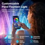 RGB Pond Fountain Light with Remote Control