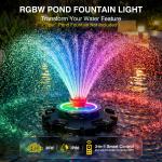 RGB Pond Fountain Light with Remote Control