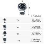 AOOOWER Waterproof Color Changing LED Fountain Light