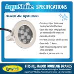 AquaShine 11 Watt LED Fountain Lights with Timer
