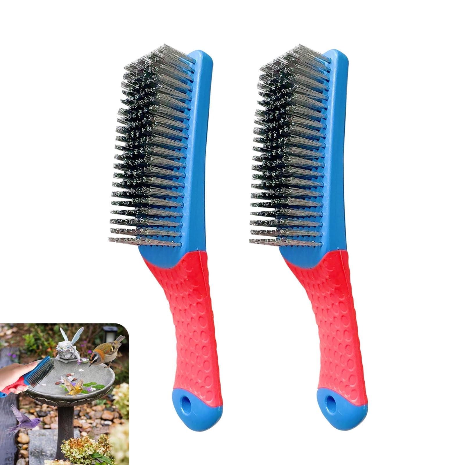 Stainless Steel Bird Bath with Cleaning Brush Set