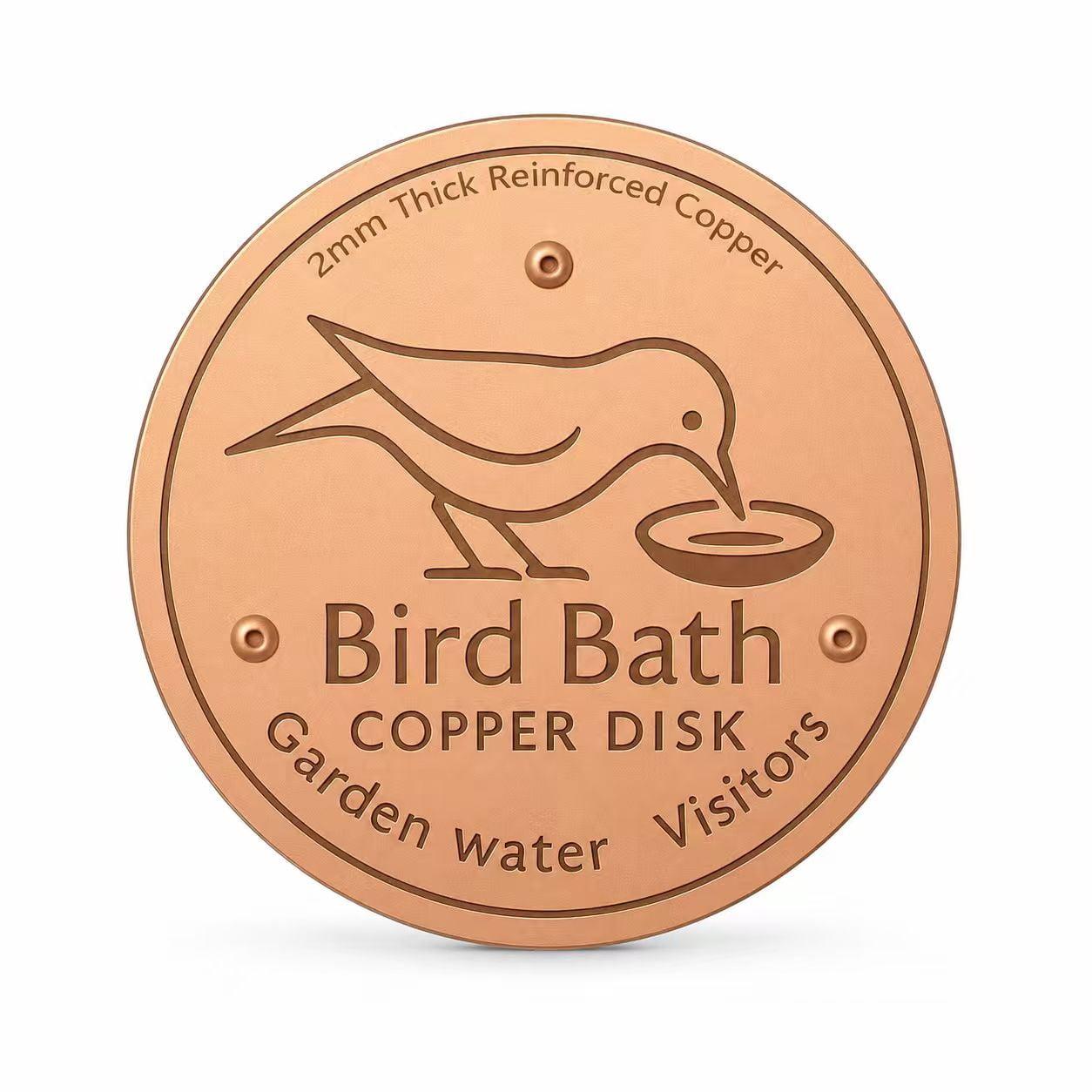 Copper Disc Bird Bath Cleaner for Outdoor Fountains