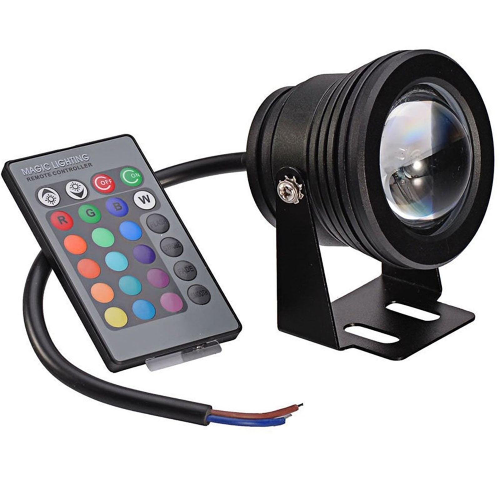 10W RGB Pond Lights with Timer and Waterproof Case