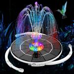 AISITIN Solar Fountain Pump with LED Lights