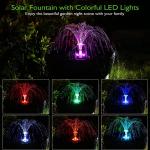 AISITIN Solar Fountain Pump with LED Lights