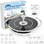 AISITIN Solar Fountain Pump with LED Lights