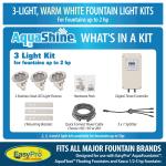 AquaShine LED Fountain Lights with Timer & Remote