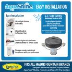AquaShine LED Fountain Lights with Timer & Remote